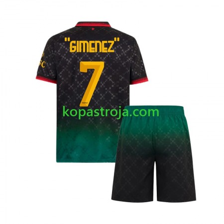 Billiga Fotbollströjor AC Milan Santiago Gimenez 7 Barn Fjärde tröja 2024/25 Kortärmad